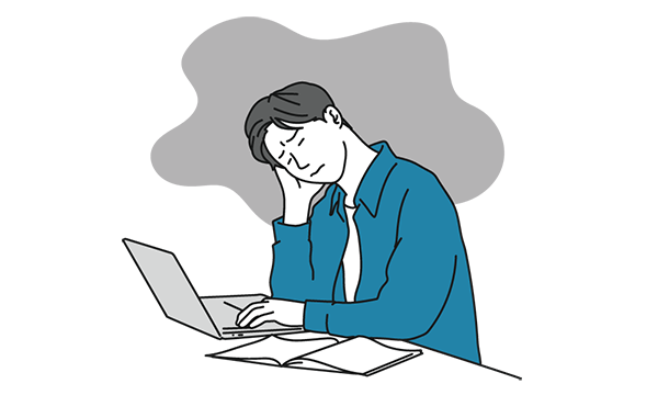 英語がずっと苦手だった様子