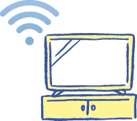 テレビとWifiのイラスト