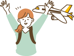 空港出迎えのイラスト