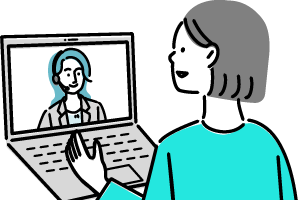 オンライン指導のイラスト