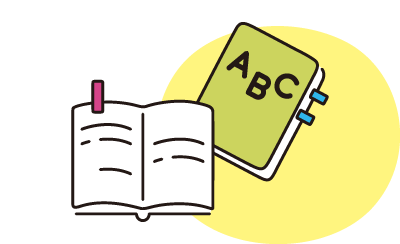 英語のテキストのイラスト